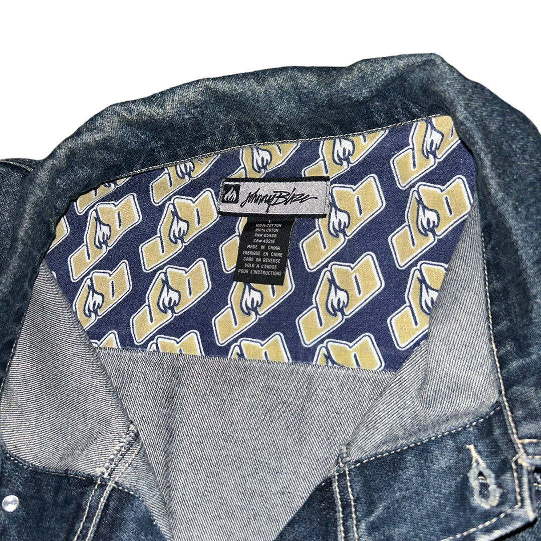 Denim Jeans Jacket JOHNNY BLAZE Hip Hop Classic (XL) - No Limit OG Styles-NO LIMIT OG STYLES