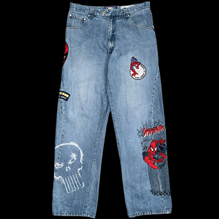 Baggy Jeans Johnny Blaze Spider-Man Marvel Vintage  (34 USA  L)