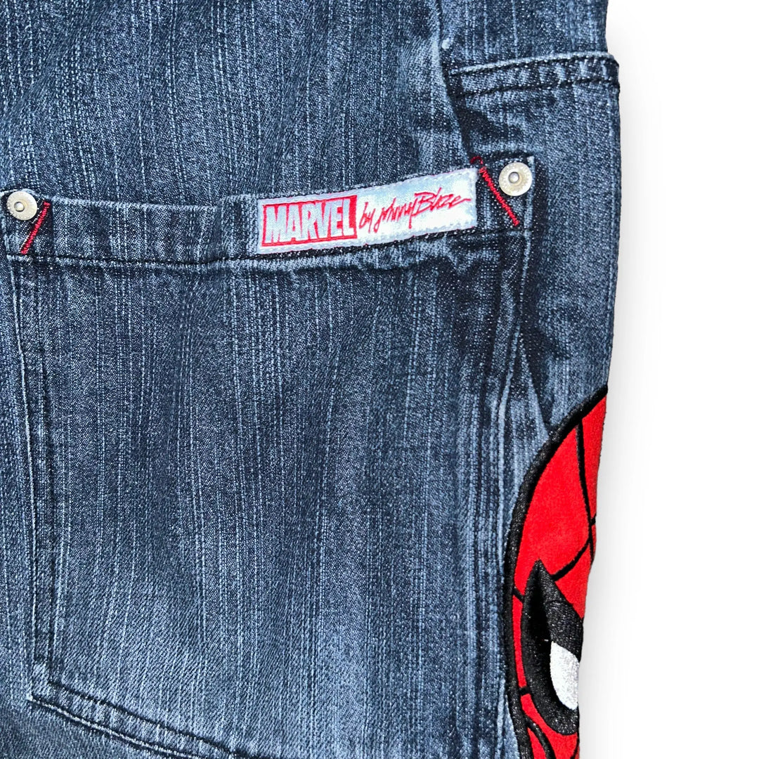 Baggy Jeans Johnny Blaze Spider-Man Marvel Vintage  (38 USA  XXL)-NO LIMIT OG STYLES