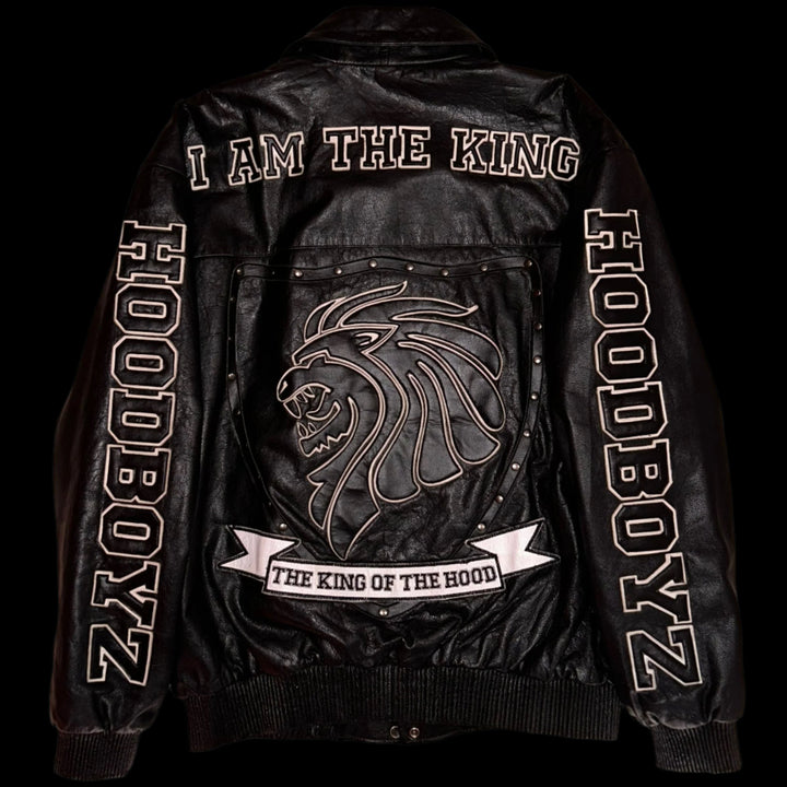 Leather Jacket Hood Boyz  (XL)