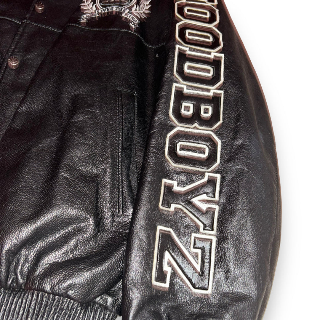 Leather Jacket Hood Boyz  (XL)