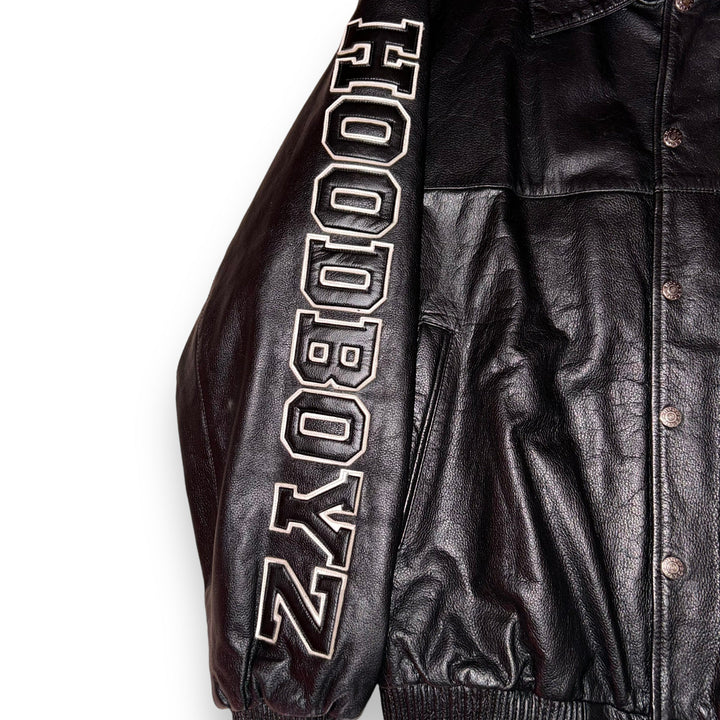 Leather Jacket Hood Boyz  (XL)