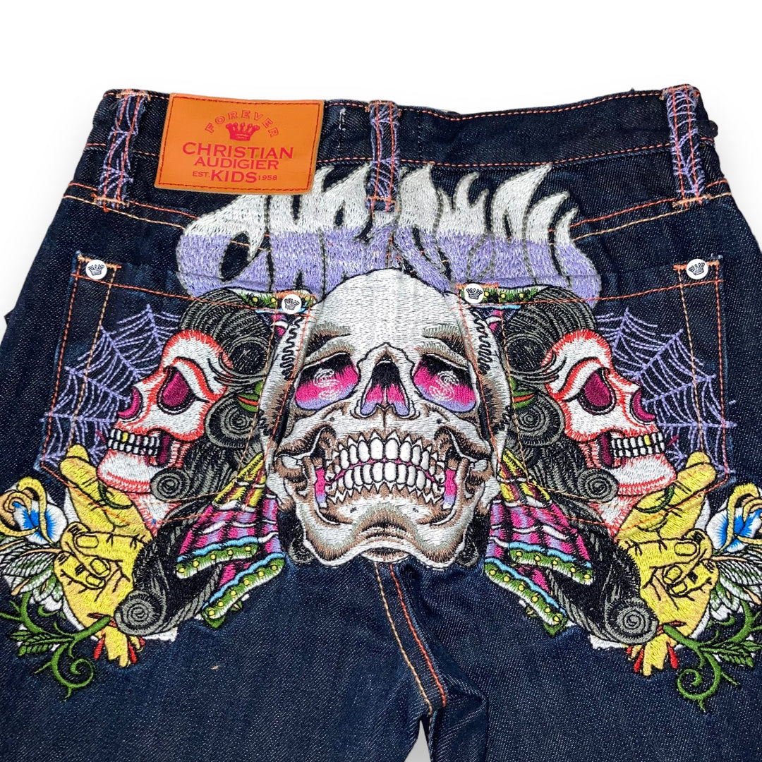 Baggy jeans Christian Audighier Ed Hardy  (26 USA  XS ) - NOLIMITOGSTYLES-NO LIMIT OG STYLES