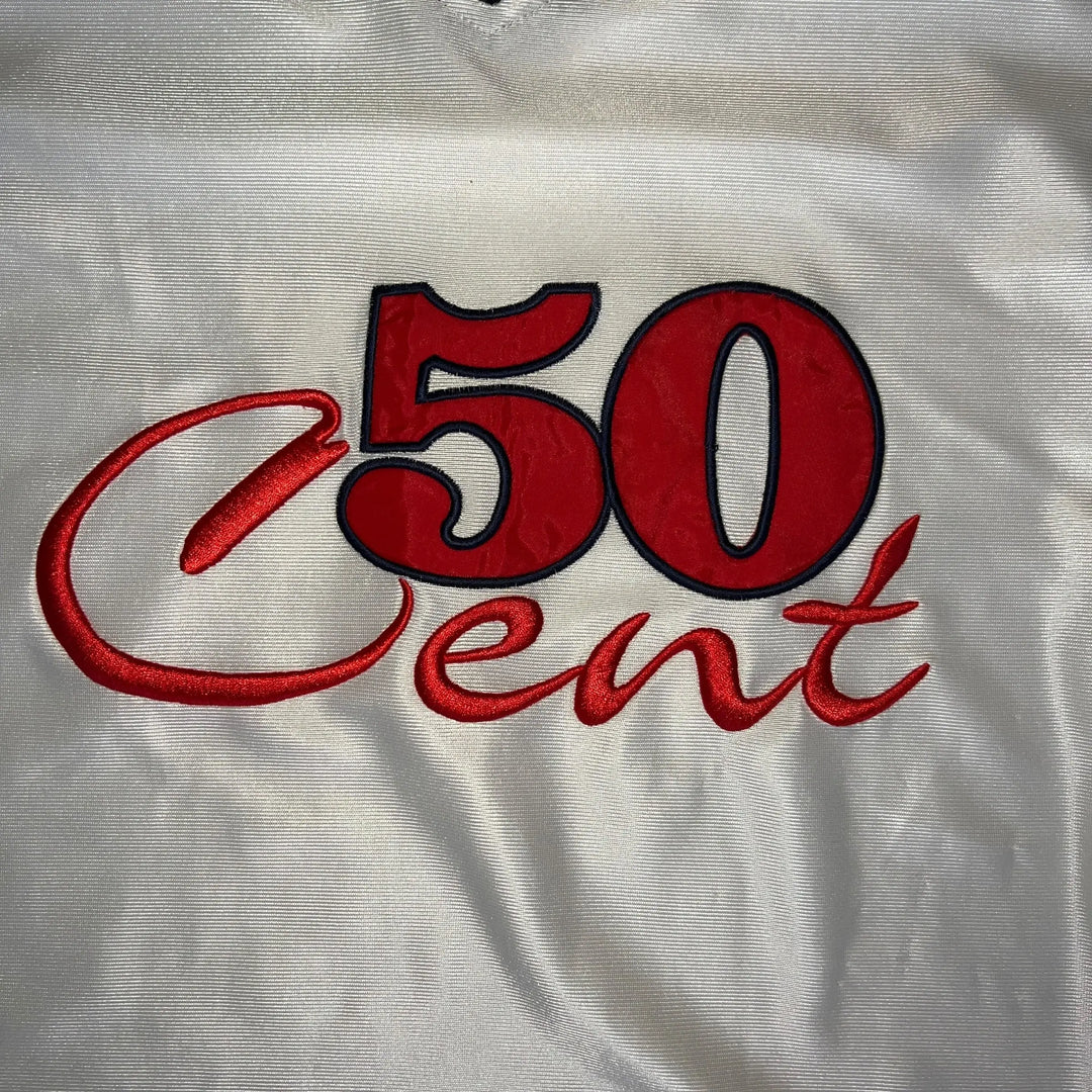 Aufnäher auf der Vorderseite des 50cent Jersey Eminem Designs " 50Cent "