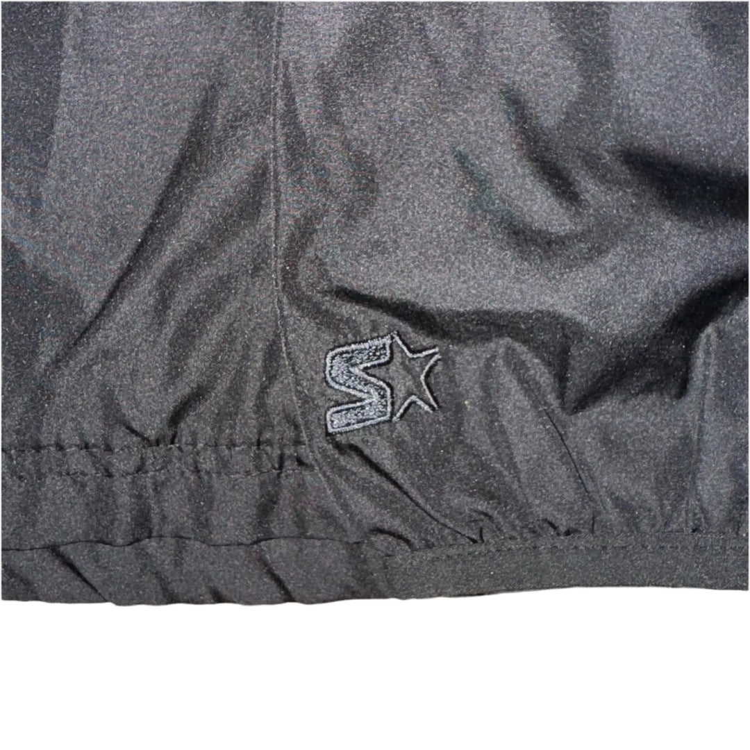 WINDBREAKER STARTER BLACK L NOLIMITOGSTYLES LOGO EMBROIDERY DETAIL