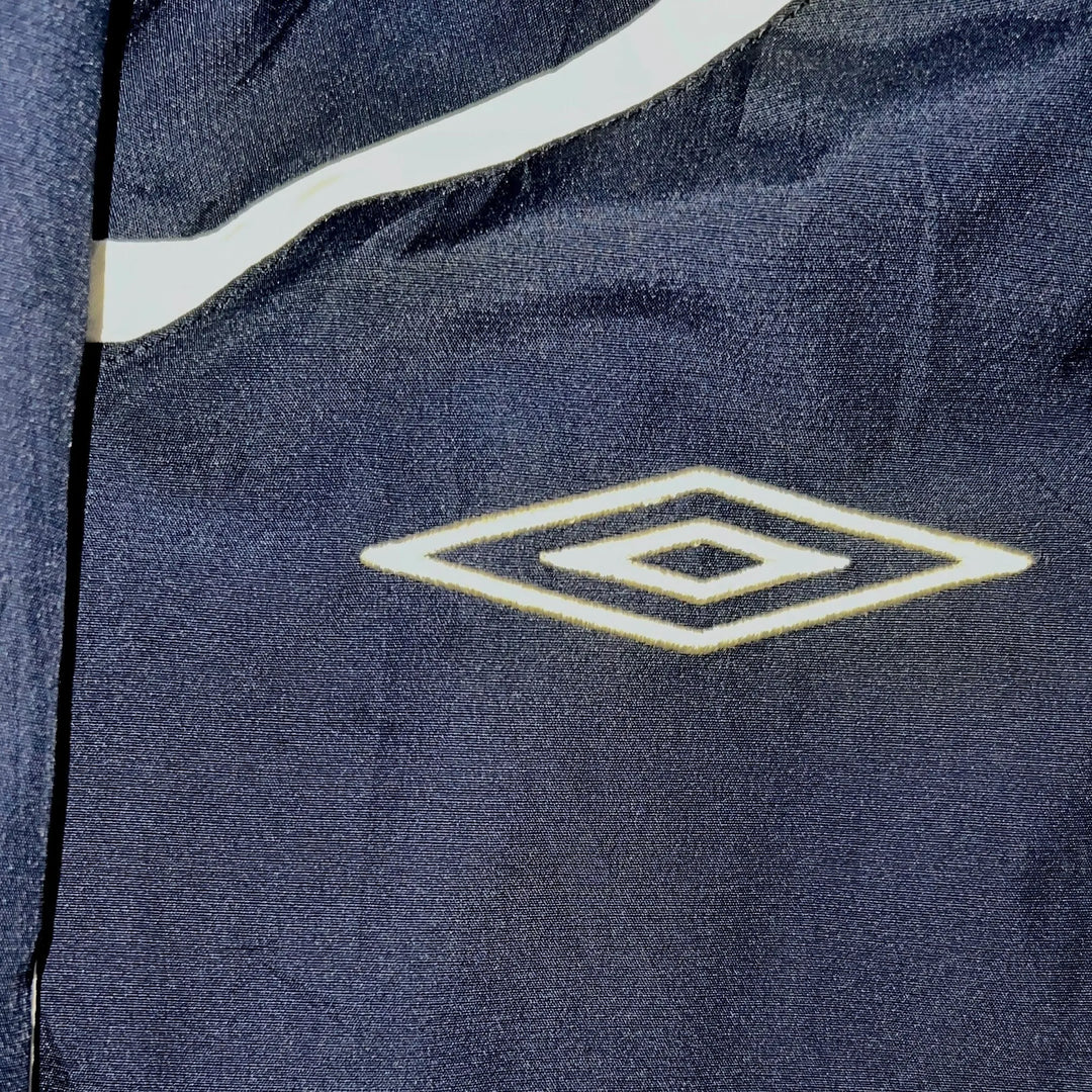 WINDBREAKER UMBRO CARLING RANGERS XL NOLIMITOGSTYLES BLUE FRONT EMBROIDERY LOGO WHITE DETAIL