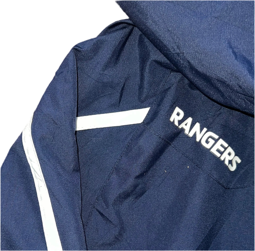 WINDBREAKER UMBRO CARLING RANGERS XL NOLIMITOGSTYLES BLUE FRONT PRINT DETAIL 