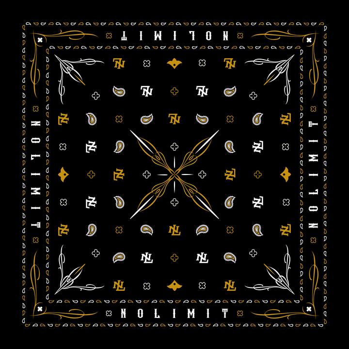 Black and Gold Bandana