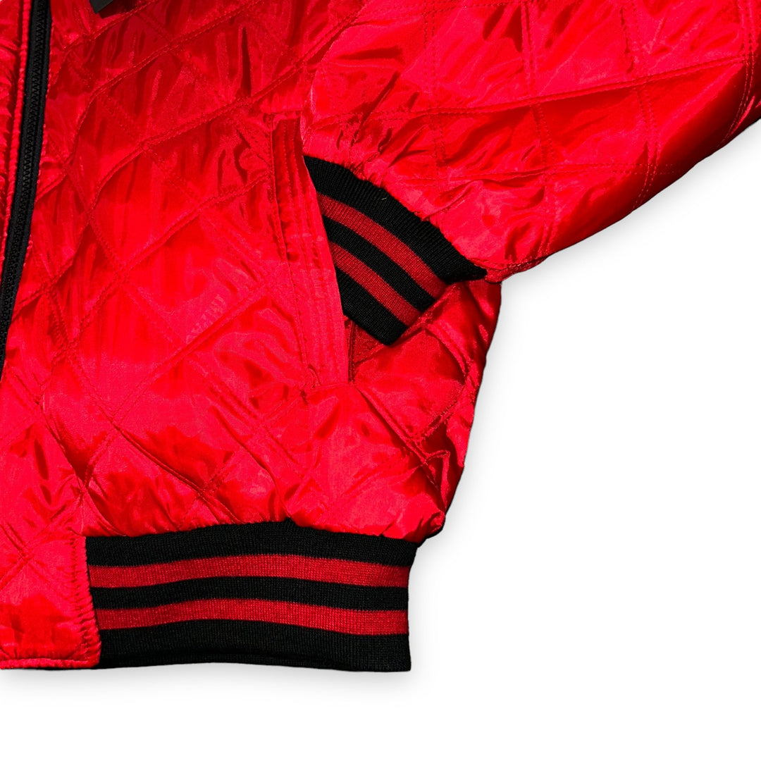 Bomber Down Impact doubleface in pelle e lana Hip-Hop Vintage (L e XL) - oldstyleclothing