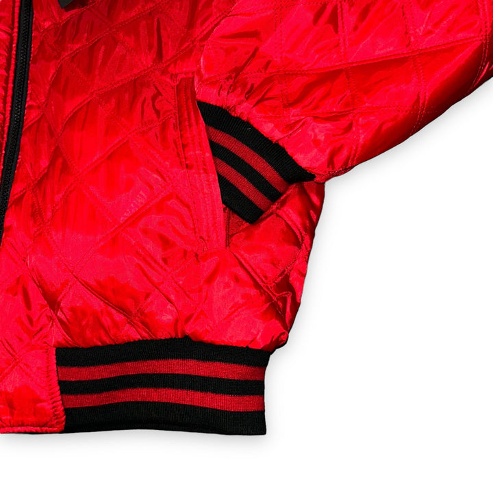 Bomber Down Impact doubleface in pelle e lana Hip-Hop Vintage (L e XL) - oldstyleclothing