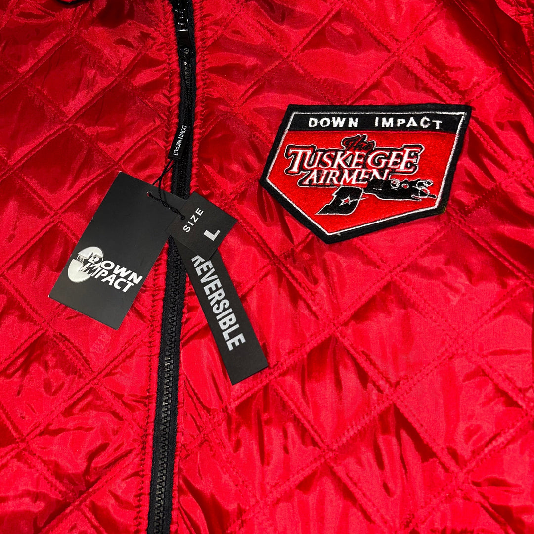 Bomber Down Impact doubleface in pelle e lana Hip-Hop Vintage (L e XL) - oldstyleclothing