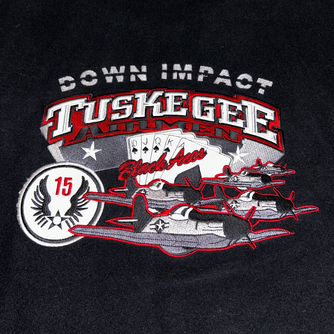 Bomber Down Impact doubleface in pelle e lana Hip-Hop Vintage (L e XL) - oldstyleclothing