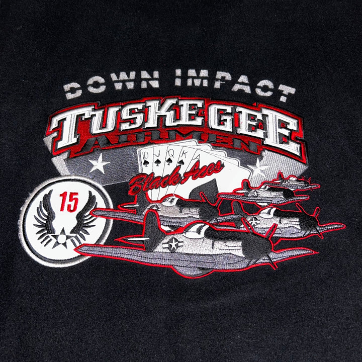 Bomber Down Impact doubleface in pelle e lana Hip-Hop Vintage (L e XL) - oldstyleclothing