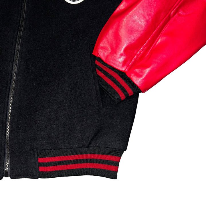 Bomber Down Impact doubleface in pelle e lana Hip-Hop Vintage (L e XL) - oldstyleclothing