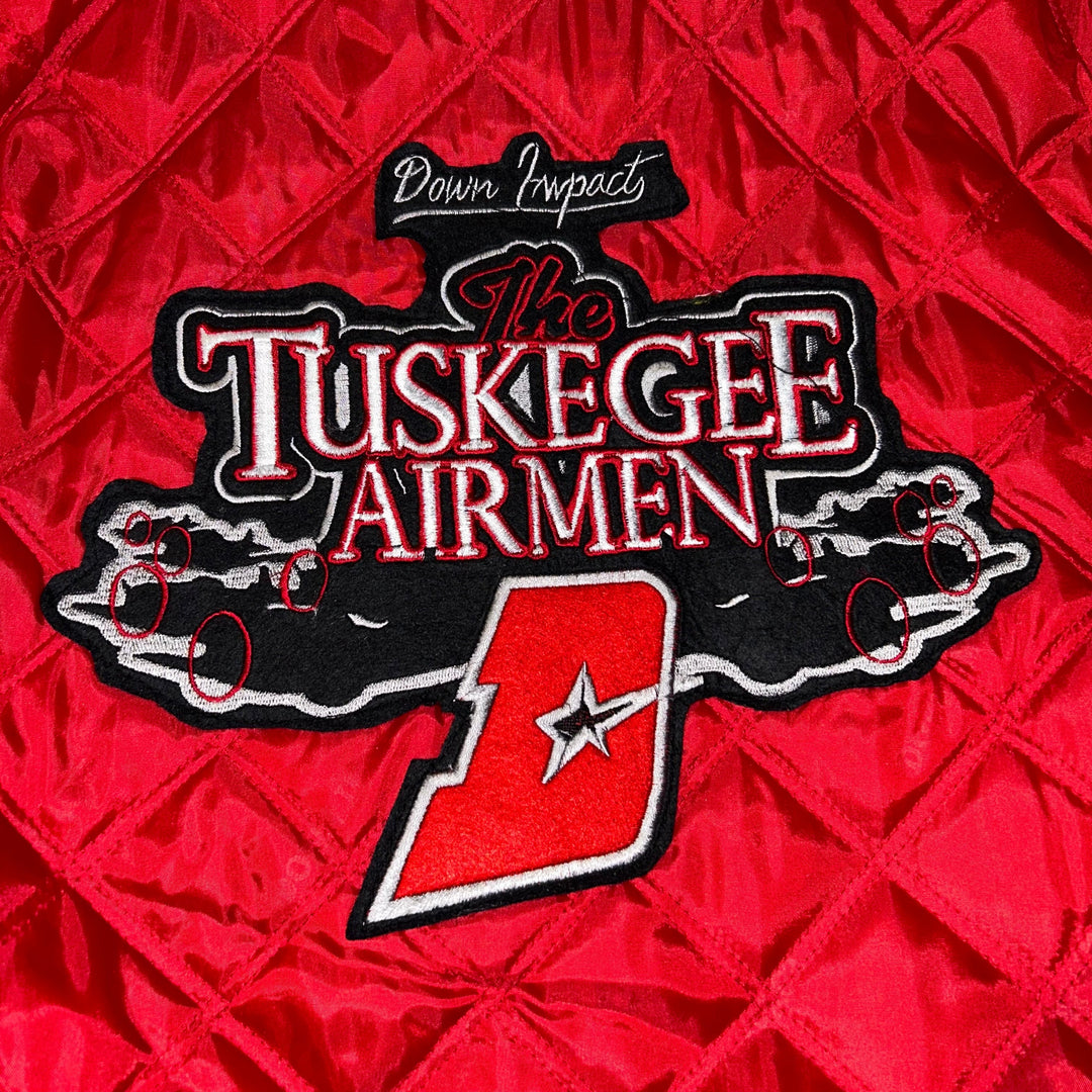 Bomber Down Impact doubleface in pelle e lana Hip-Hop Vintage (L e XL) - oldstyleclothing